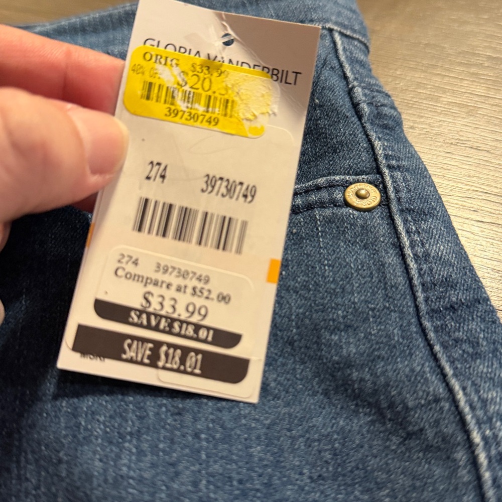 Gloria Vanderbilt Blue Women's Jean Shorts - Picture 3 of 10
